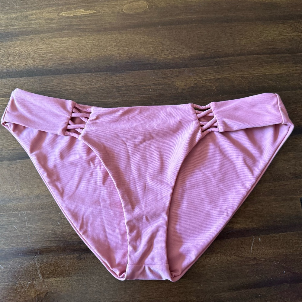 Free Pople Amuse Swim Cheeky Bottoms - Dusty Pink -